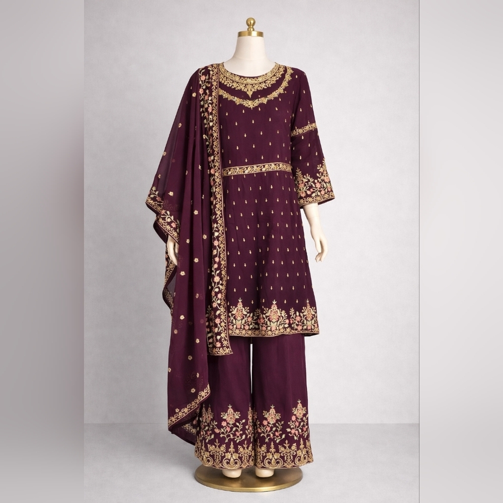 Elegant Embroidered 3-Piece Outfit